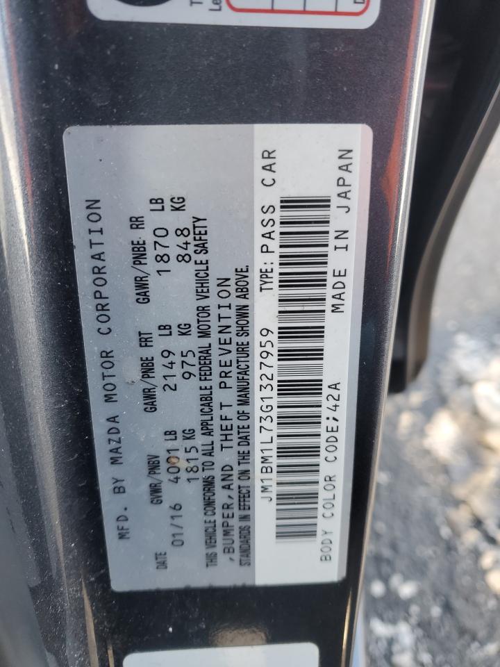 2016 Mazda 3 VIN JM1BM1L73G1327959 Copart auction photo, all over damage thumbnail 14