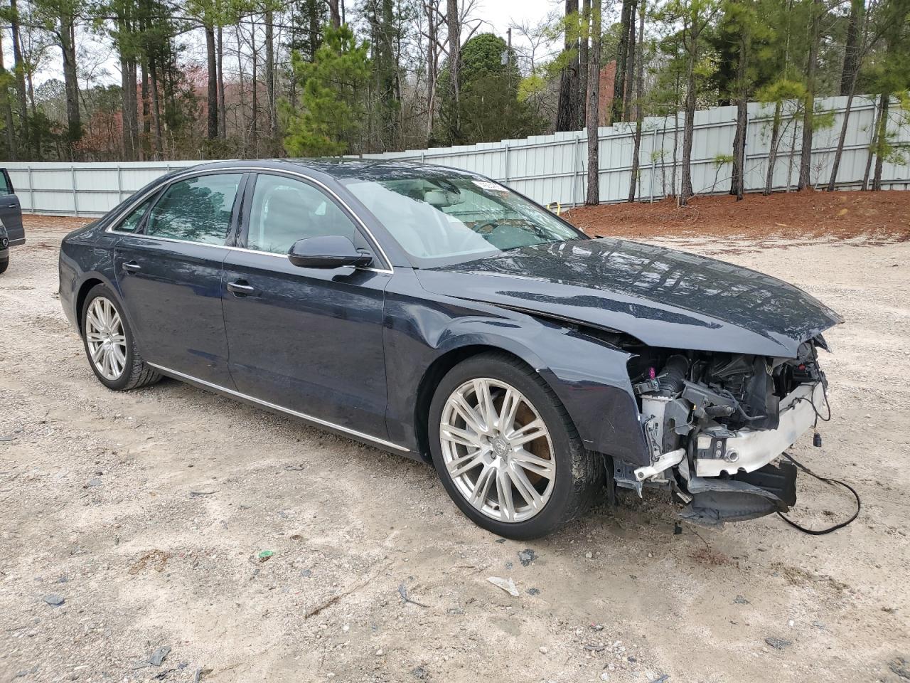 2014 Audi A8 VIN WAURMAFD1EN011155 Copart auction photo, front end damage thumbnail 4