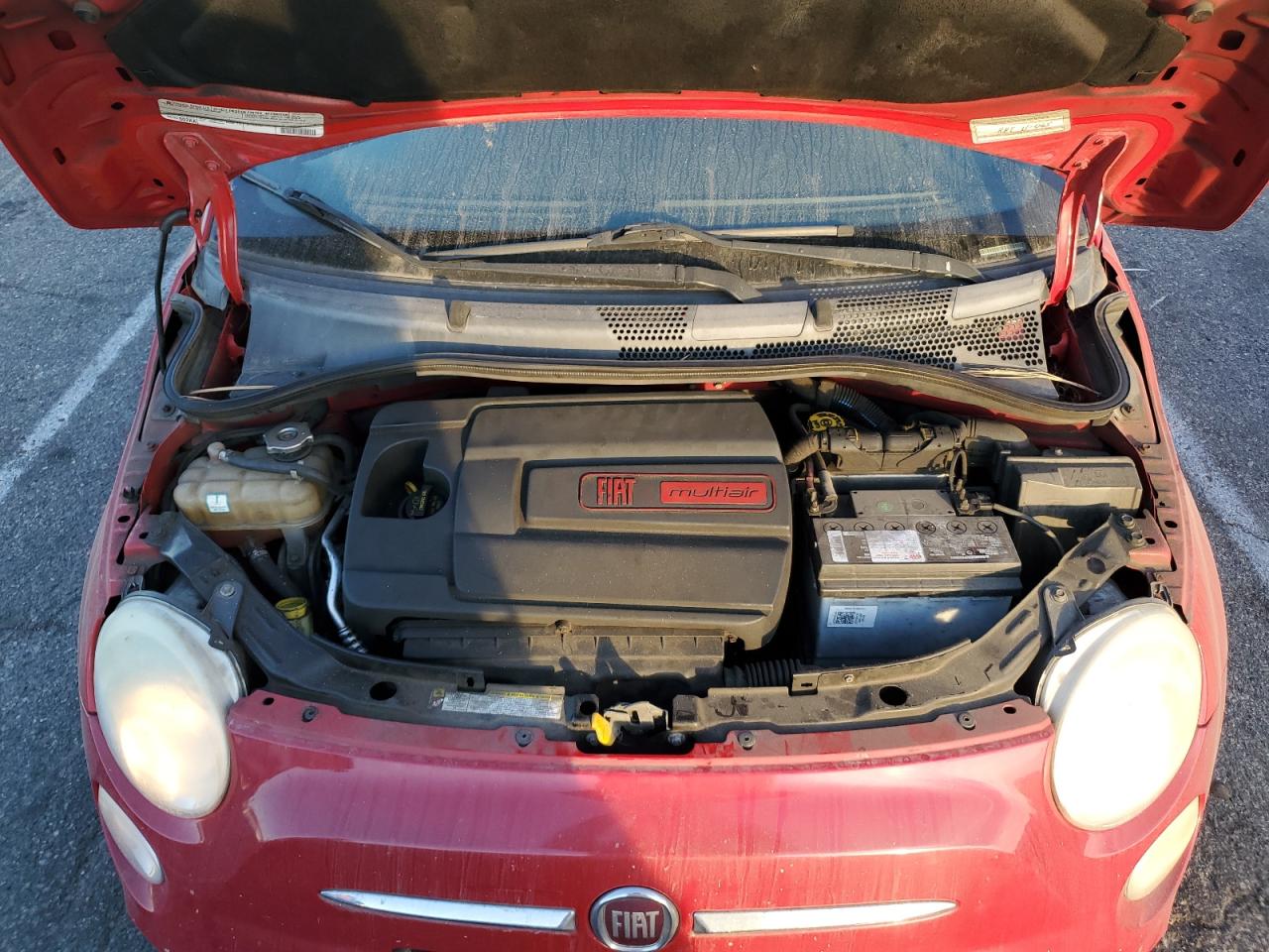 2012 Fiat 500 VIN 3C3CFFBR8CT108999 Copart auction photo, rear end / front end damage thumbnail 11