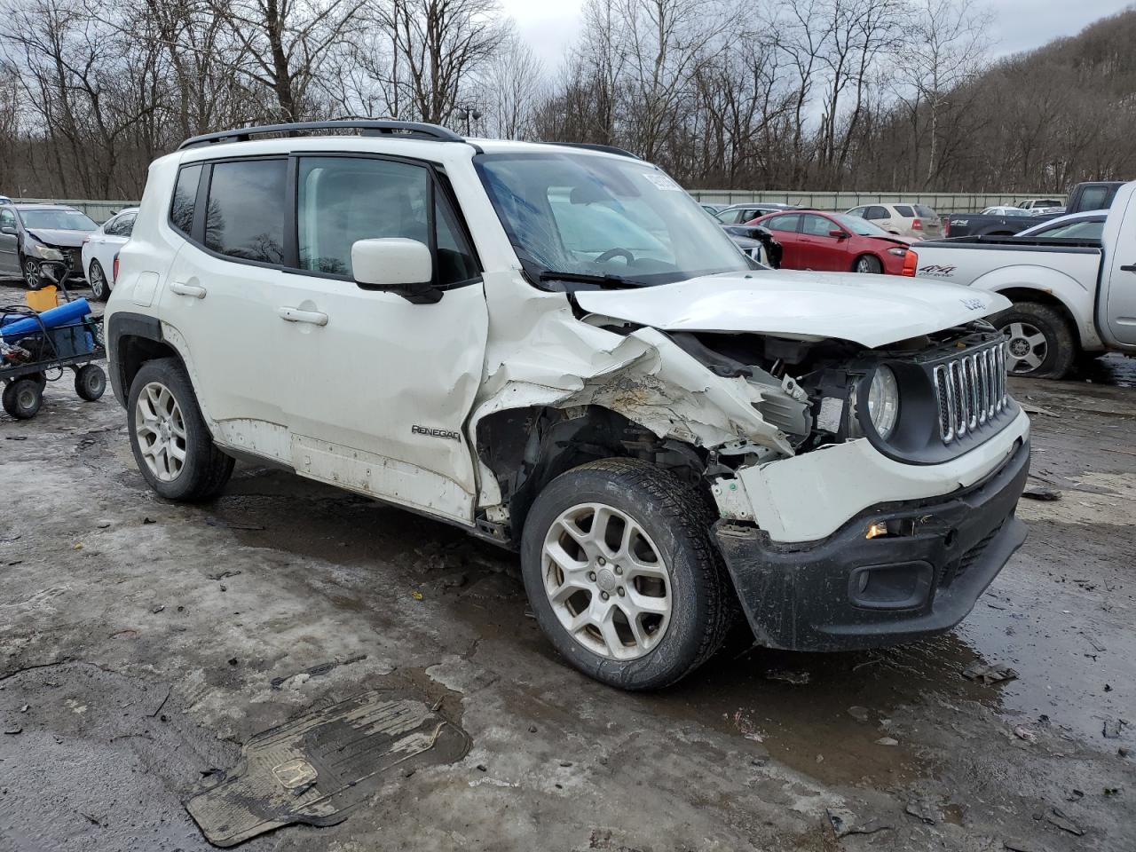 2016 Jeep Renegade VIN ZACCJBBT4GPD75004 Copart auction photo, front end / side damage thumbnail 4