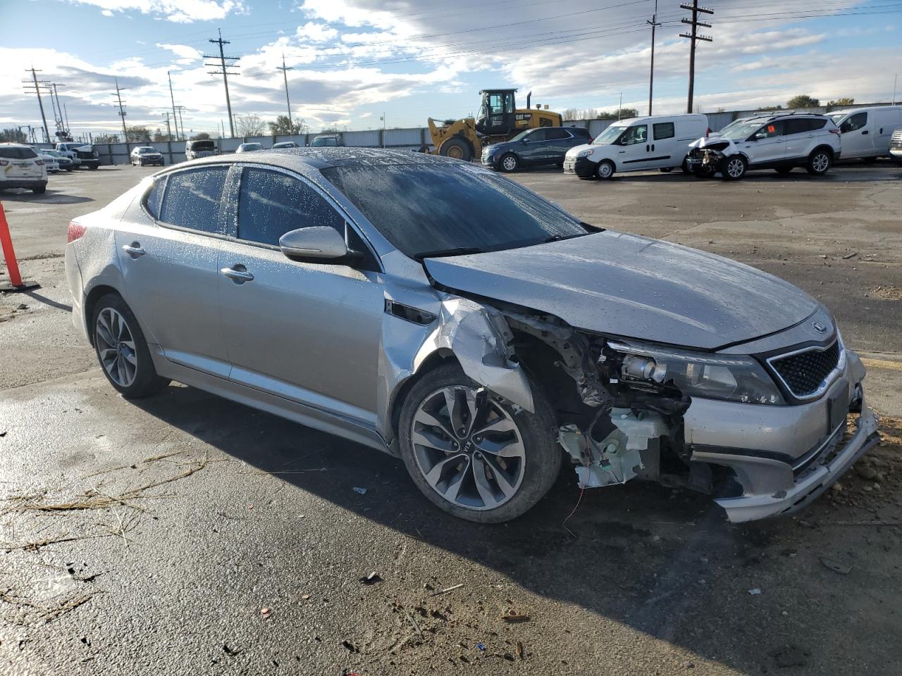 2015 KIA Optima VIN 5XXGR4A60FG407323 Copart auction photo, all over / undercarriage damage thumbnail 4