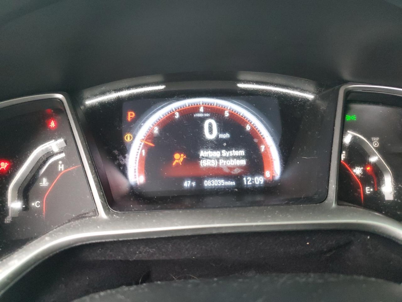 2019 Honda Civic VIN 2HGFC2F83KH550562 Copart auction photo, front end / side damage thumbnail 9