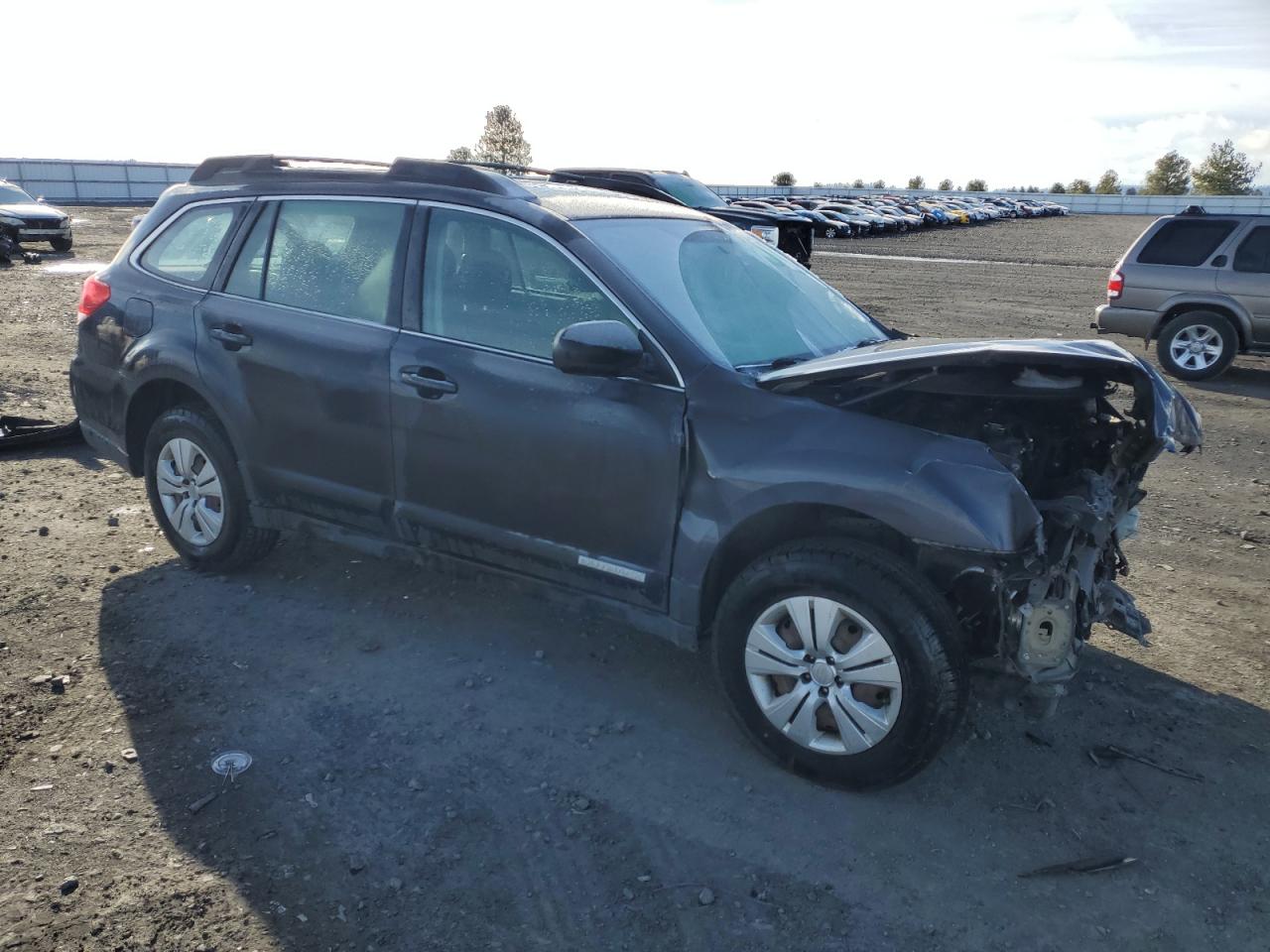 2011 Subaru Outback VIN 4S4BRBAC0B1313691 Copart auction photo, front end / side damage thumbnail 4