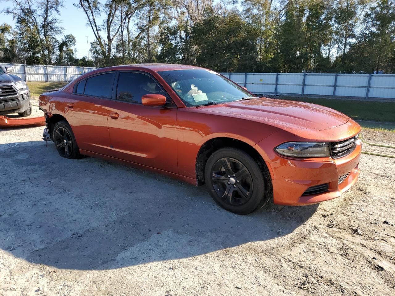 2021 Dodge Charger VIN 2C3CDXBG7MH642712 Copart auction photo, rear end / side damage thumbnail 4