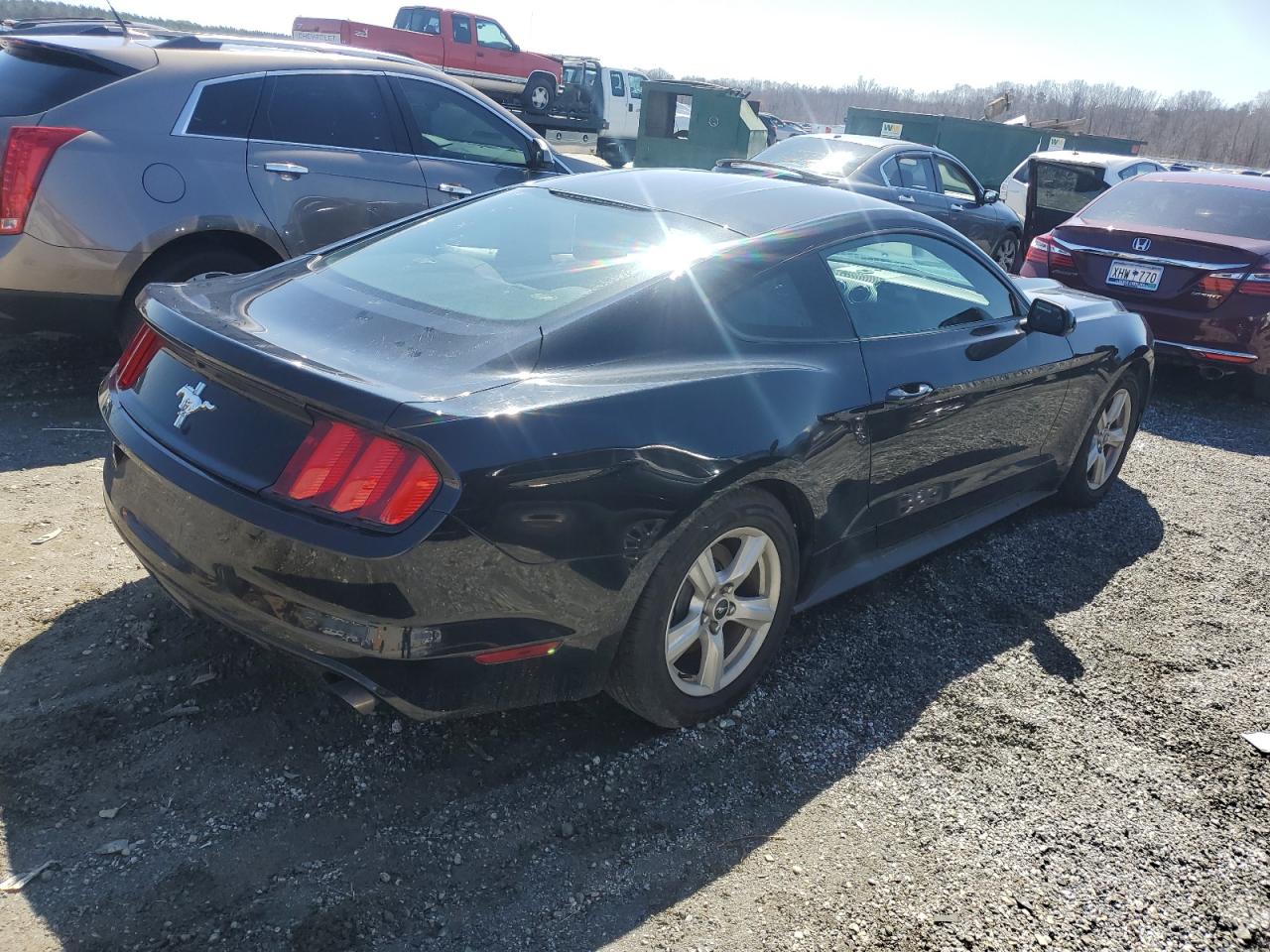 2015 Ford Mustang VIN 1FA6P8AM9F5378003 Copart auction photo, side / front end damage thumbnail 3