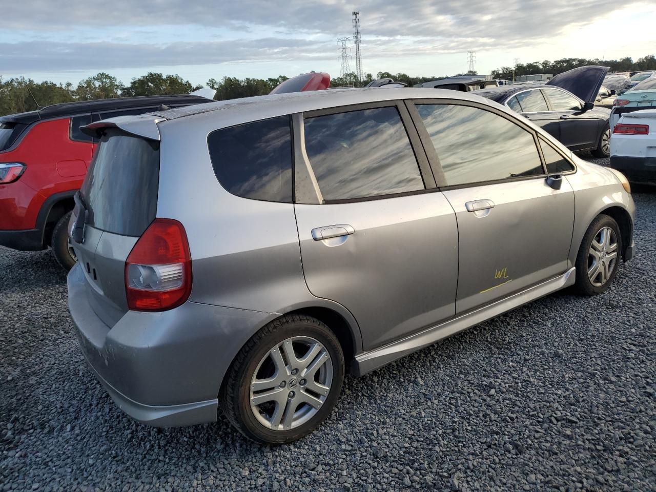 2007 Honda Fit VIN JHMGD38647S031648 Copart auction photo, water/flood damage thumbnail 3