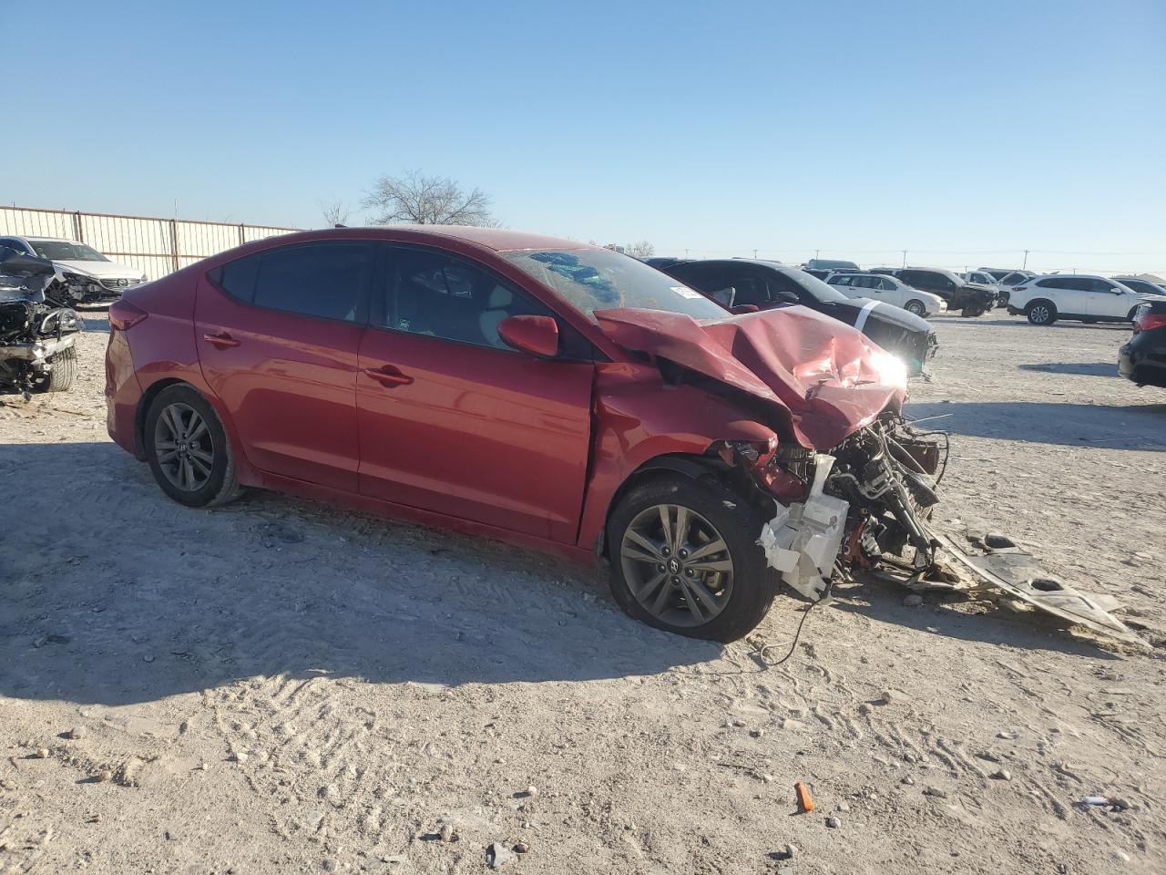 2018 Hyundai Elantra VIN 5NPD84LF4JH250198 Copart auction photo, front end / minor dent/scratches damage thumbnail 4