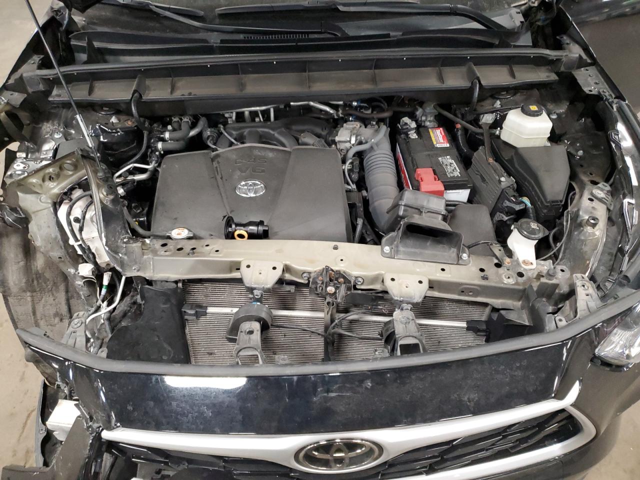 2021 Toyota Highlander VIN 5TDBZRBH4MS133756 Copart auction photo, front end damage thumbnail 12