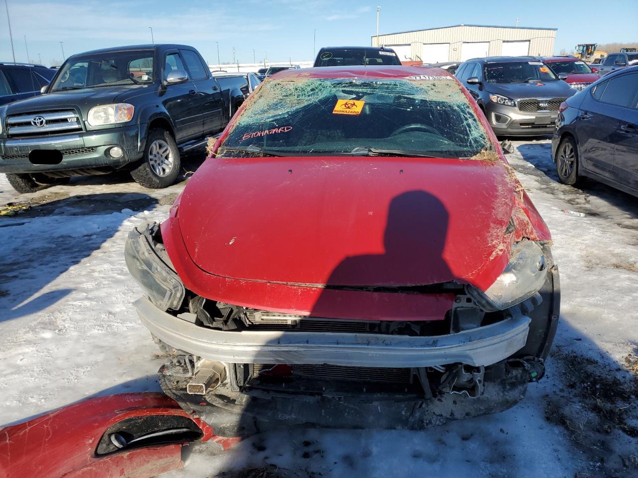 2014 Dodge Dart VIN 1C3CDFBB3ED824467 Copart auction photo, front end / top/roof damage thumbnail 5