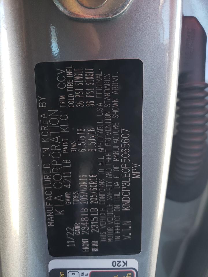 2023 KIA Niro VIN KNDCP3LE0P5065607 Copart auction photo, front end damage thumbnail 13