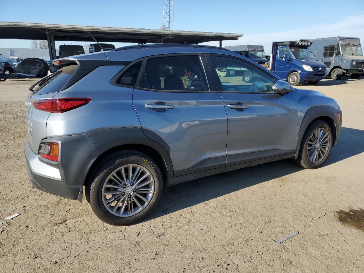 2018 Hyundai Kona VIN KM8K22AA9JU151026 Copart auction photo, front end / side damage thumbnail 3