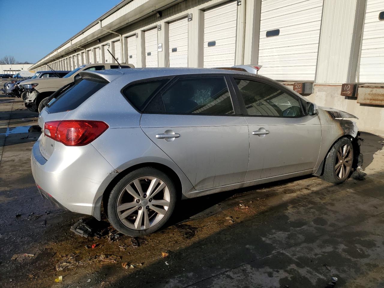 2012 KIA Forte VIN KNAFW5A35C5580722 Copart auction photo, burn - engine / burn - interior damage thumbnail 3