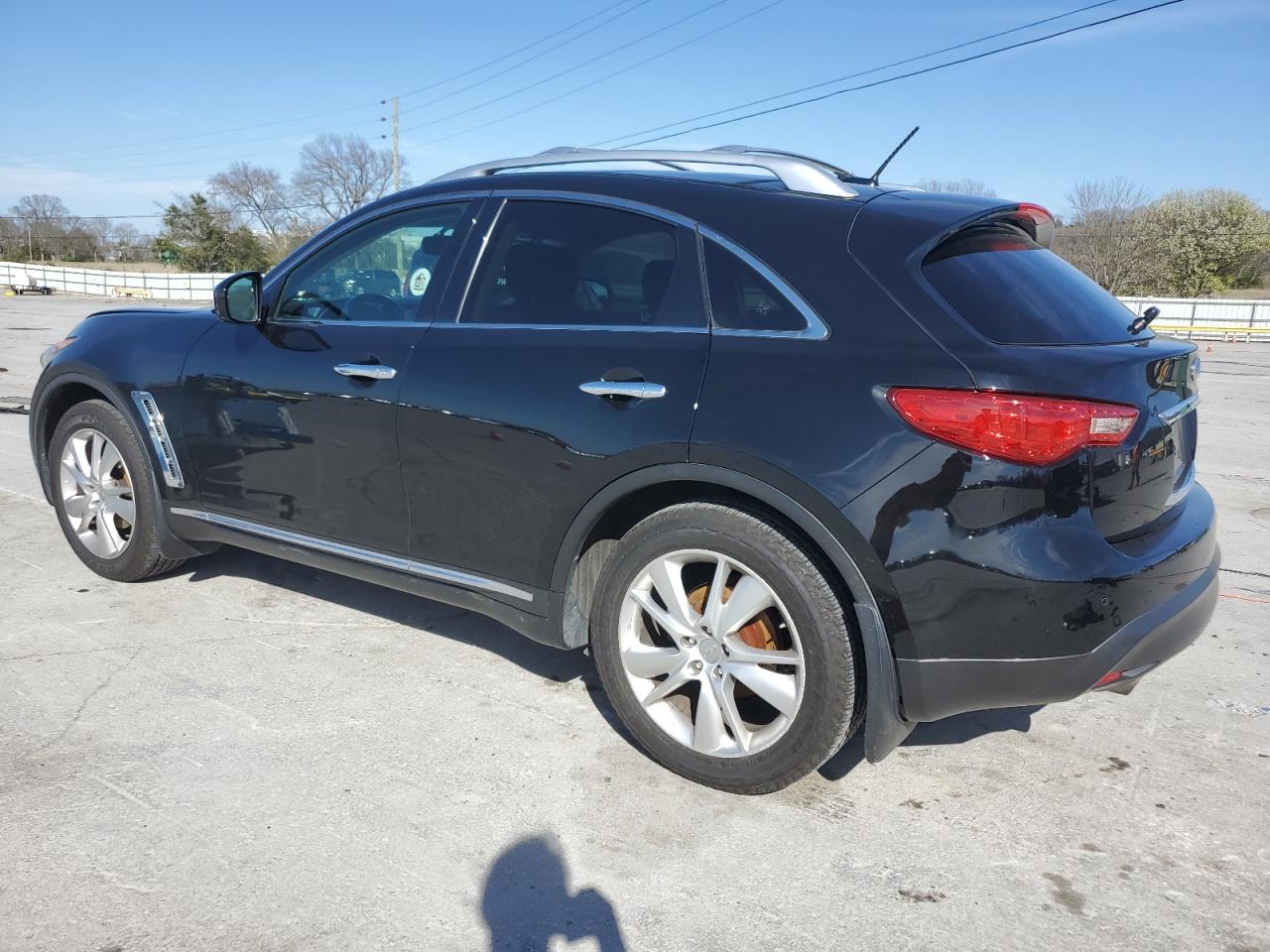2012 Infiniti FX VIN JN8AS1MW4CM152500 Copart auction photo, side / rear end damage thumbnail 2
