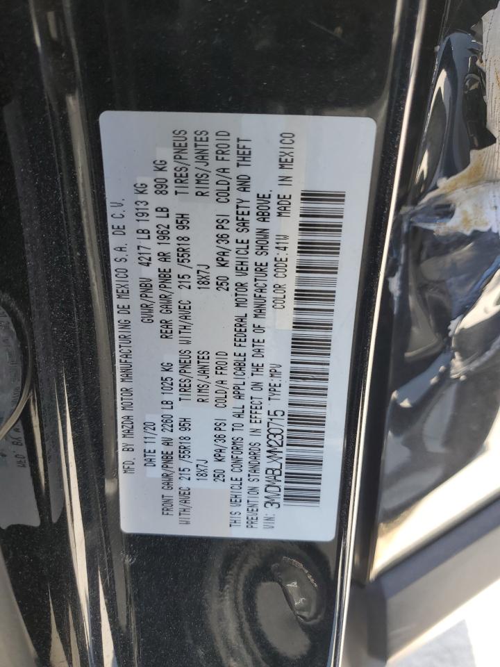 2021 Mazda CX-30 VIN 3MVDMABLXMM230715 Copart auction photo, front end / side damage thumbnail 15