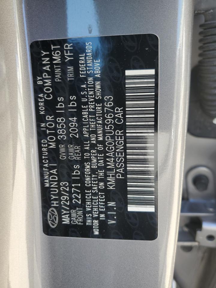 2023 Hyundai Elantra VIN KMHLM4AG0PU596763 Copart auction photo, front end damage thumbnail 12