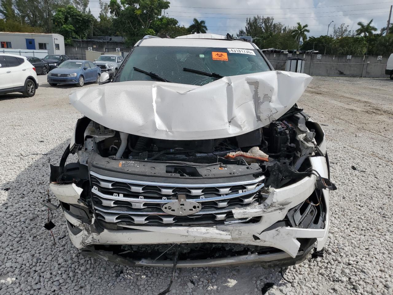 2017 Ford Explorer VIN 1FM5K7FHXHGA01760 Copart auction photo, rear end / front end damage thumbnail 5