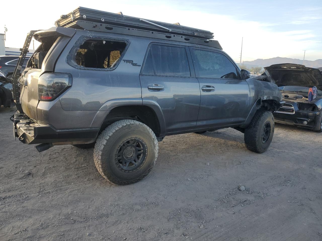 2020 Toyota 4Runner VIN JTEBU5JR7L5829884 Copart auction photo, burn damage thumbnail 3