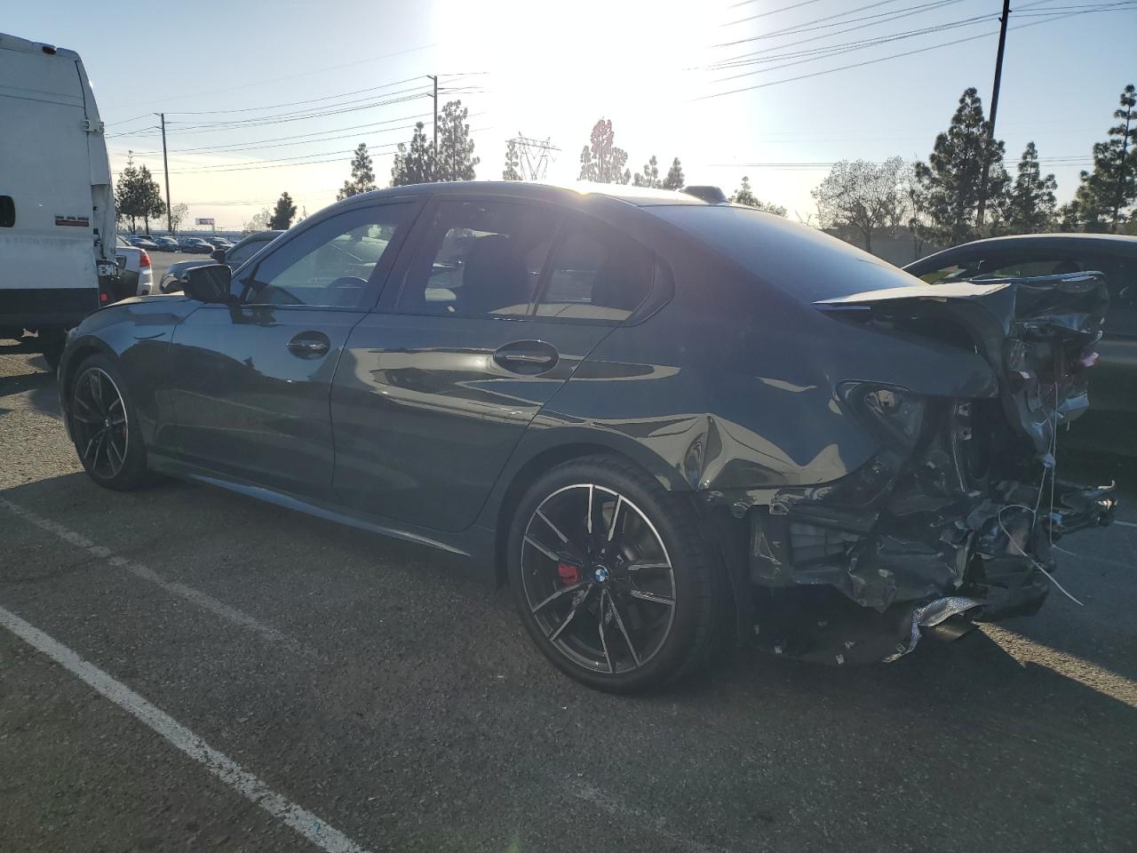 2023 BMW M3 VIN 3MW49FS05P8D50969 Copart auction photo, rear end damage thumbnail 2