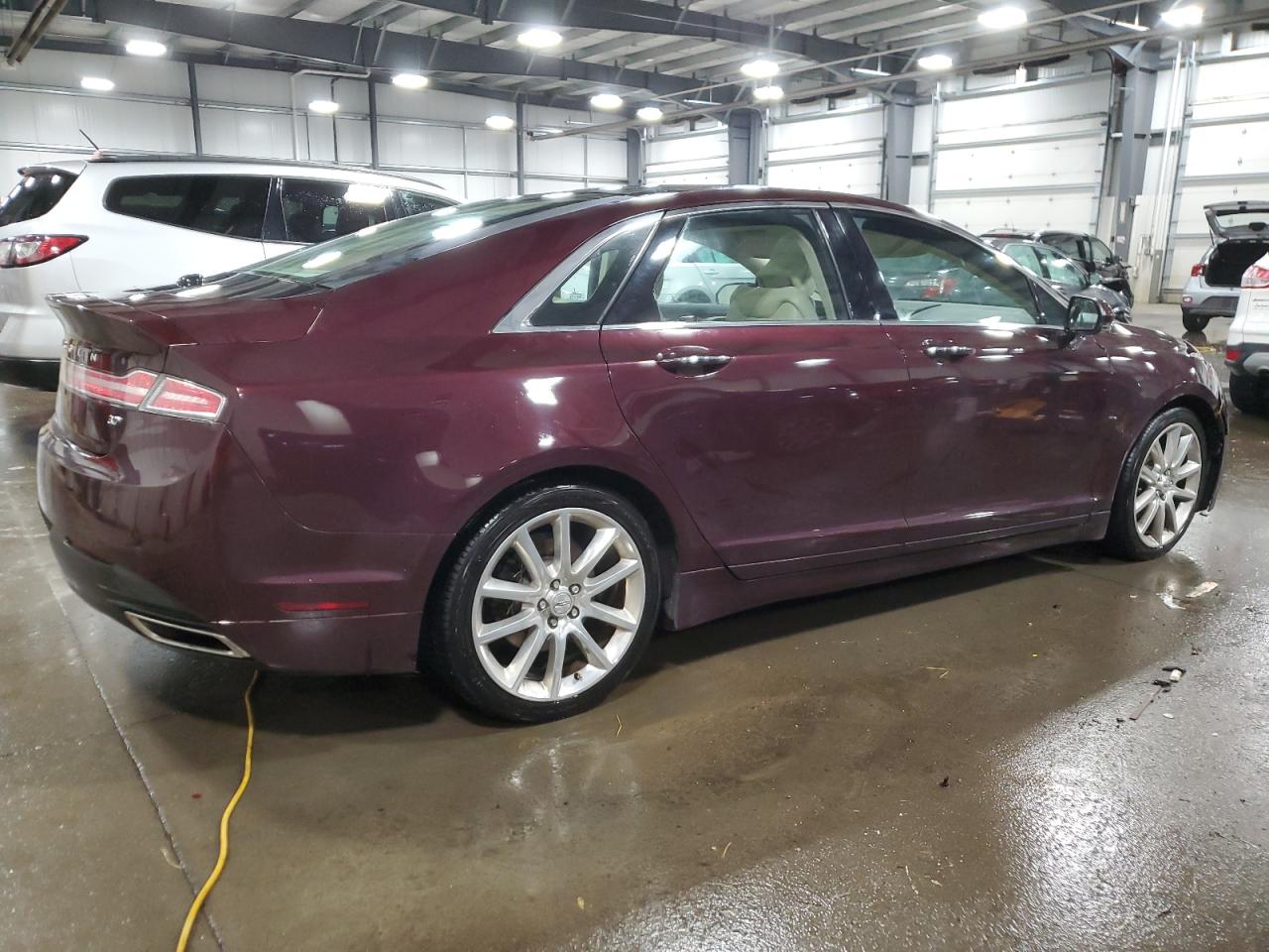 2013 Lincoln MKZ VIN 3LN6L2GKXDR821371 Copart auction photo, side / front end damage thumbnail 3