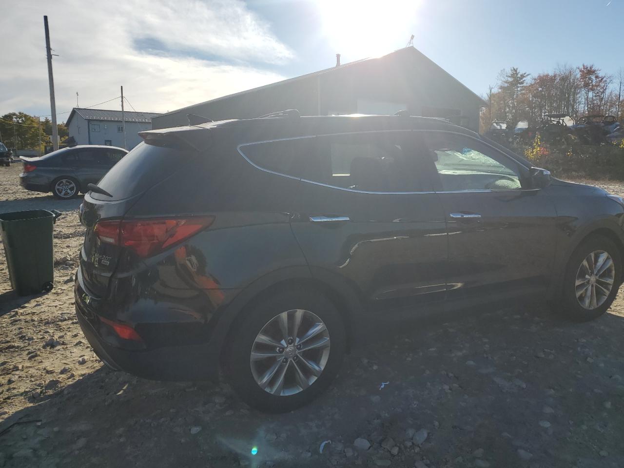2018 Hyundai Santa Fe VIN 5NMZUDLA1JH104750 Copart auction photo, top/roof damage thumbnail 3