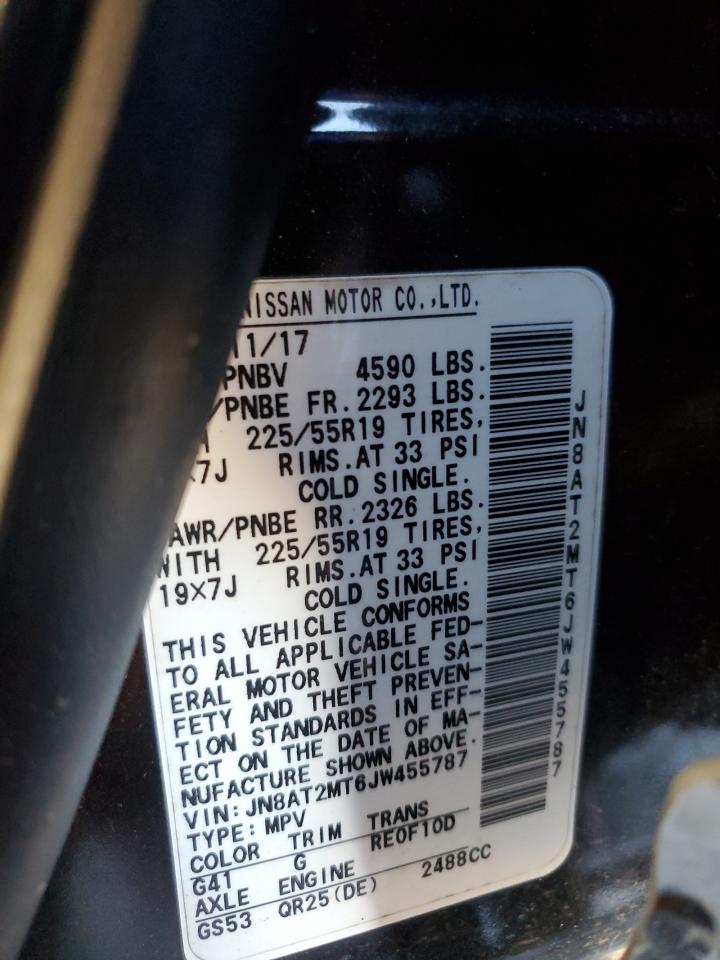 2018 Nissan Rogue VIN JN8AT2MT6JW455787 Copart auction photo, all over damage thumbnail 12