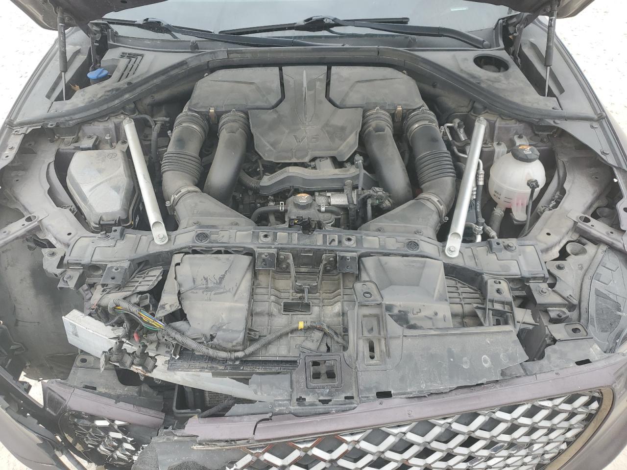 2022 Genesis Gv70 VIN KMUMCDTC2NU014095 Copart auction photo, front end / side damage thumbnail 12