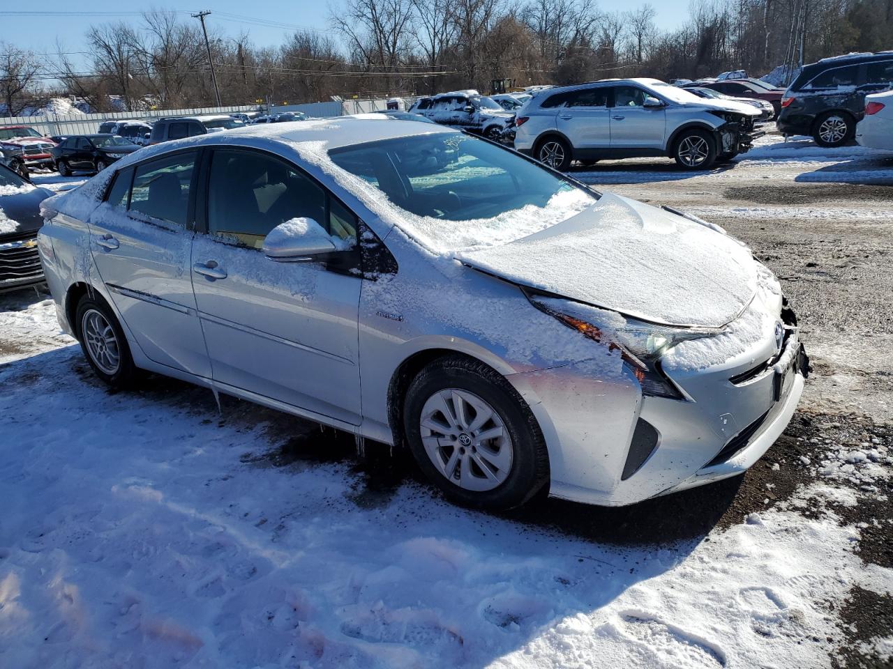 2016 Toyota Prius VIN JTDKBRFU8G3020913 Copart auction photo, front end / side damage thumbnail 4