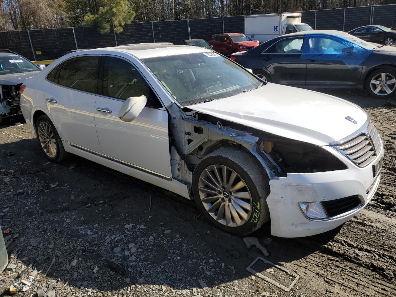 2014 Hyundai Equus VIN KMHGH4JH7EU082209 Copart auction photo, front end damage thumbnail 4