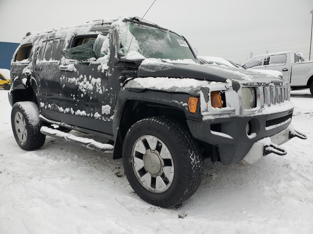 2008 Hummer H3 VIN 5GTEN13L188151826 Copart auction photo, rollover damage thumbnail 4