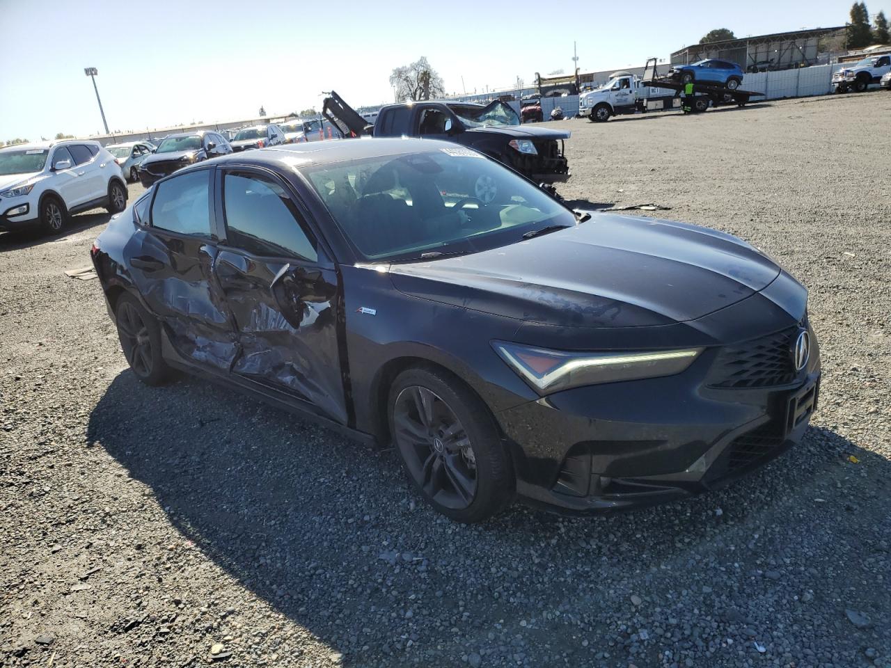 2023 Acura Integra VIN 19UDE4H35PA024518 Copart auction photo, side damage thumbnail 4