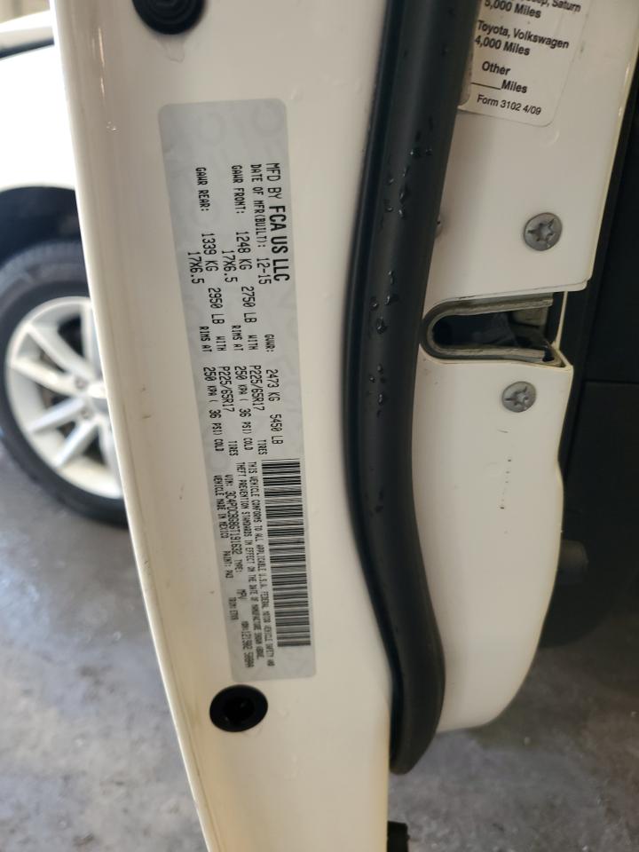 2016 Dodge Journey VIN 3C4PDCBG8GT191632 Copart auction photo, front end damage thumbnail 13