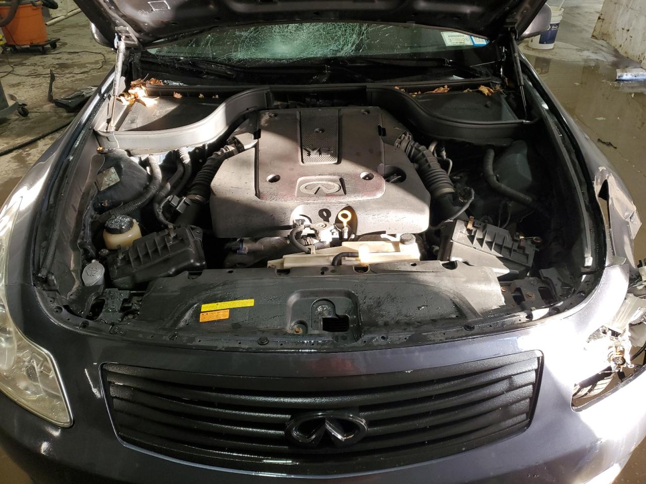 2008 Infiniti G VIN JNKBV61F68M251656 Copart auction photo, front end / side damage thumbnail 11