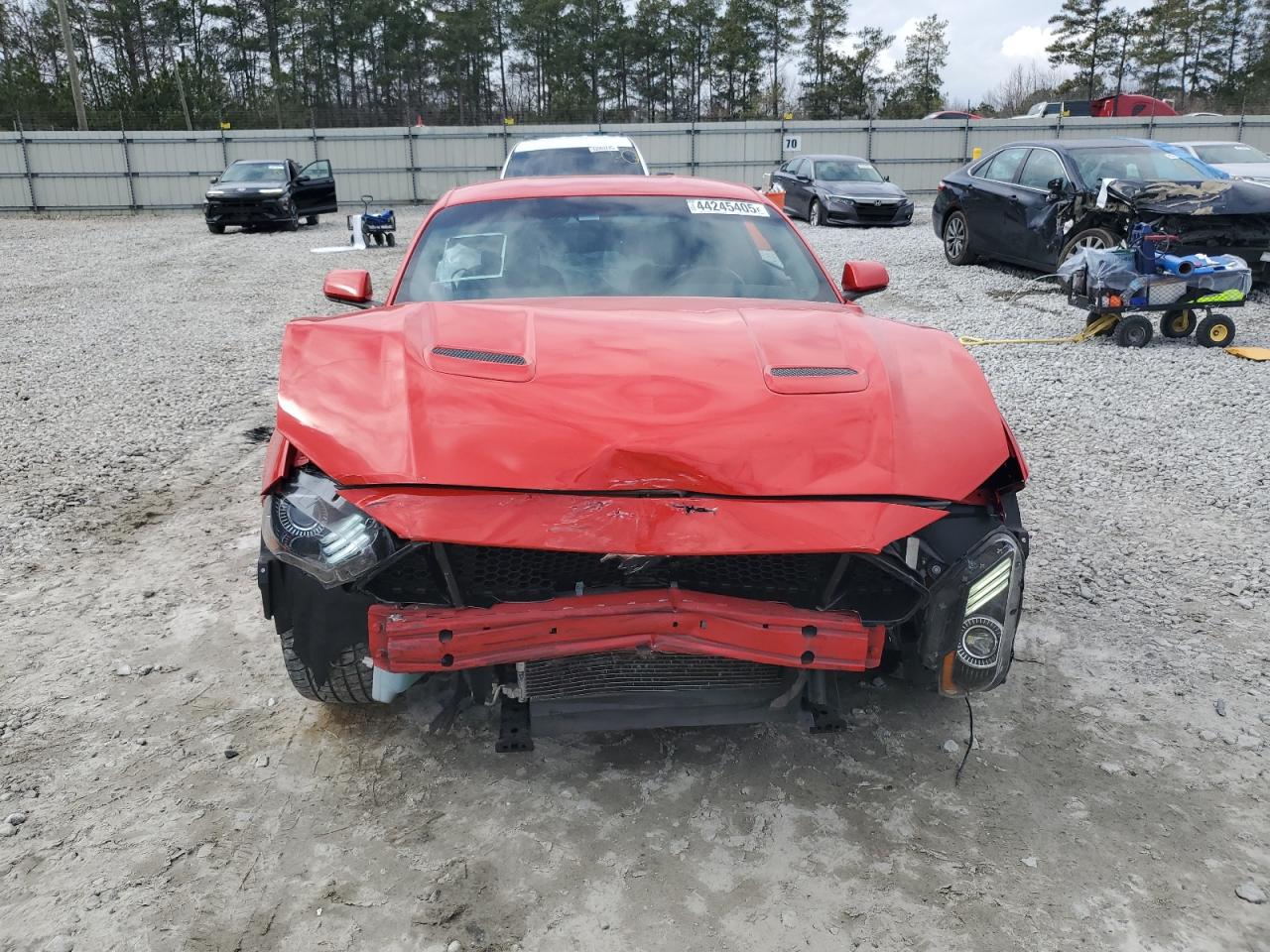 2019 Ford Mustang VIN 1FA6P8CF7K5196244 Copart auction photo, front end / undercarriage damage thumbnail 5