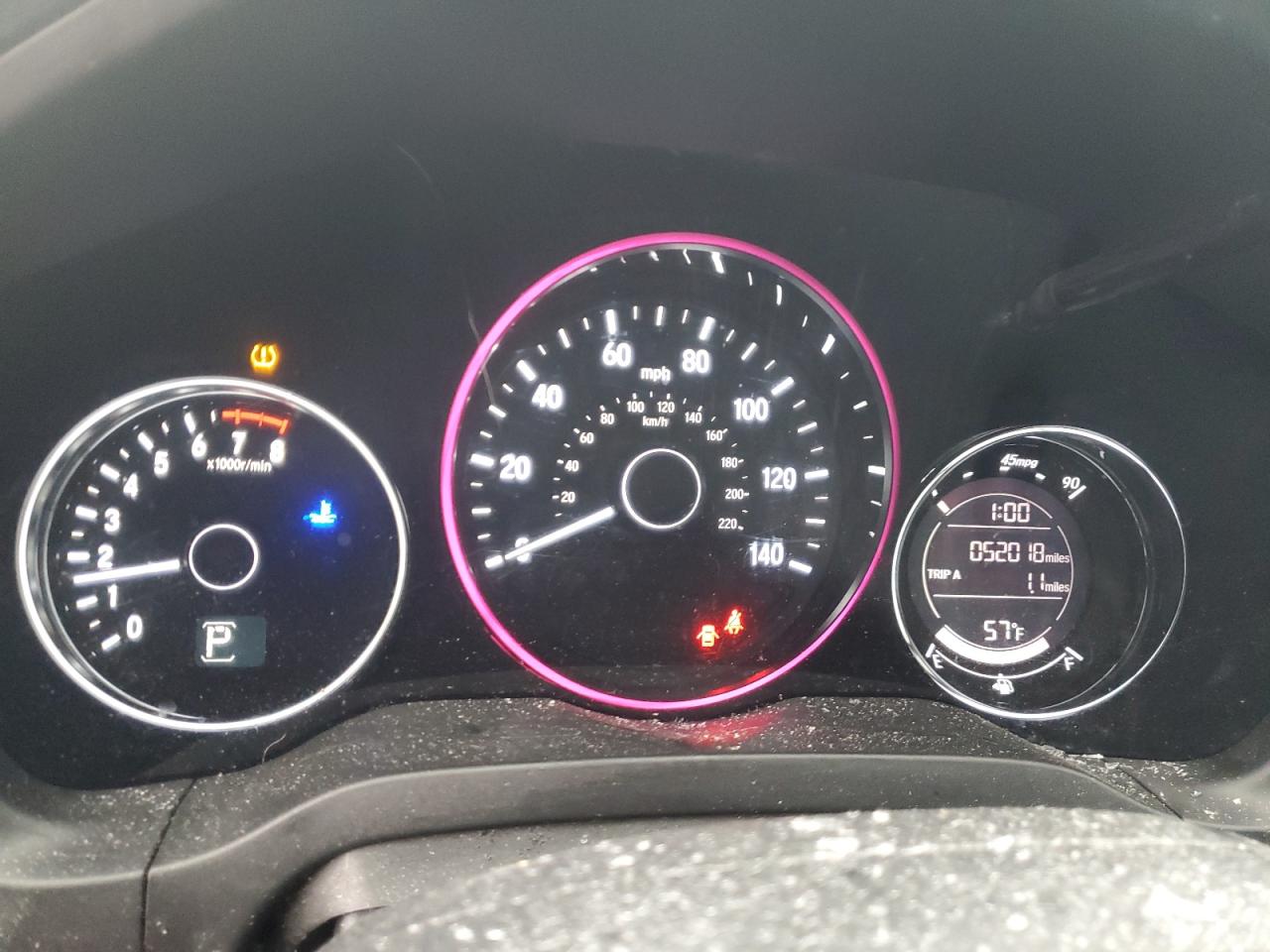 2017 Honda HR-V VIN 3CZRU6H54HG709935 Copart auction photo, top/roof / front end damage thumbnail 9