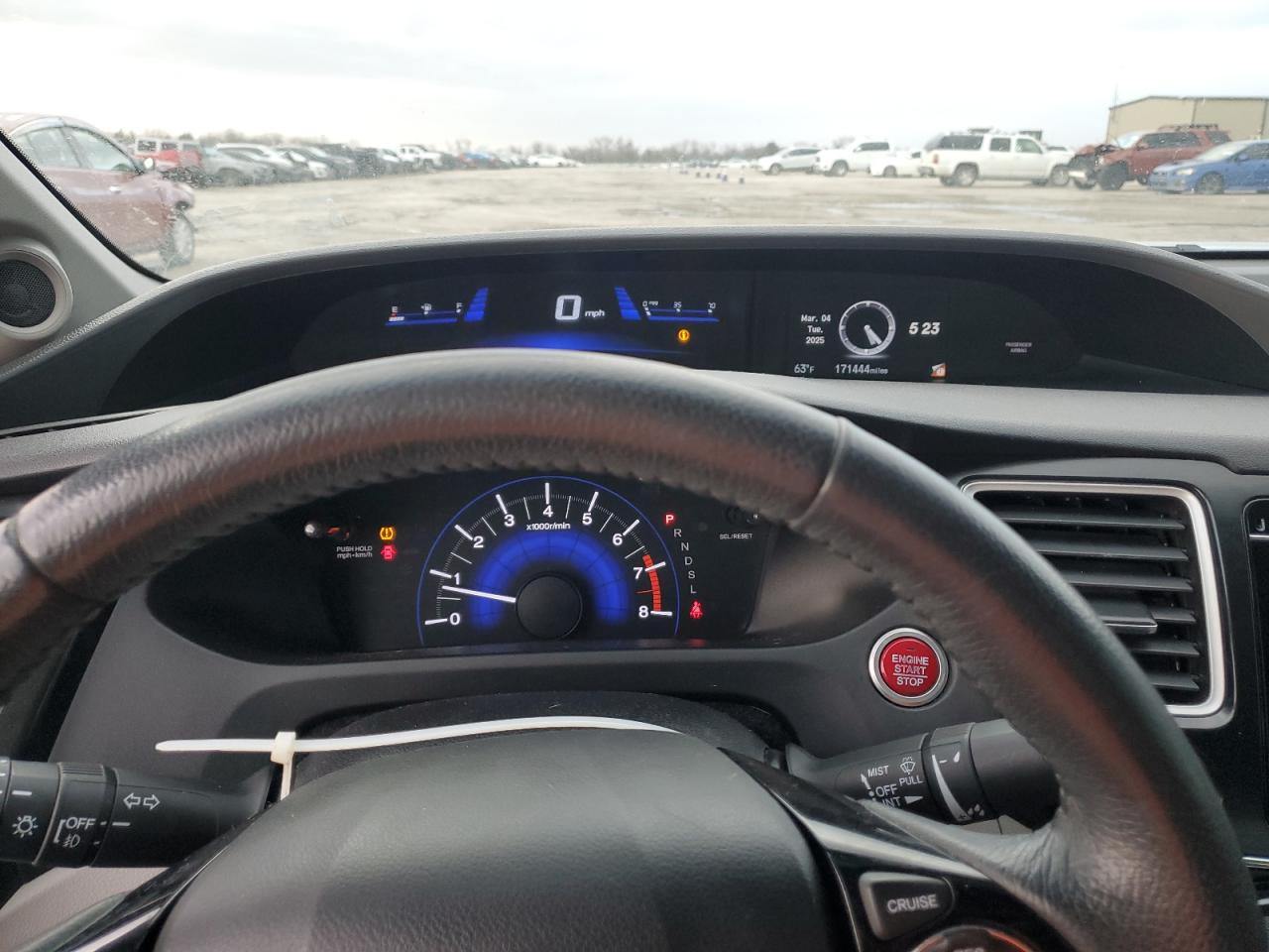 2015 Honda Civic VIN 2HGFB2F97FH503178 Copart auction photo, front end / hail damage thumbnail 9