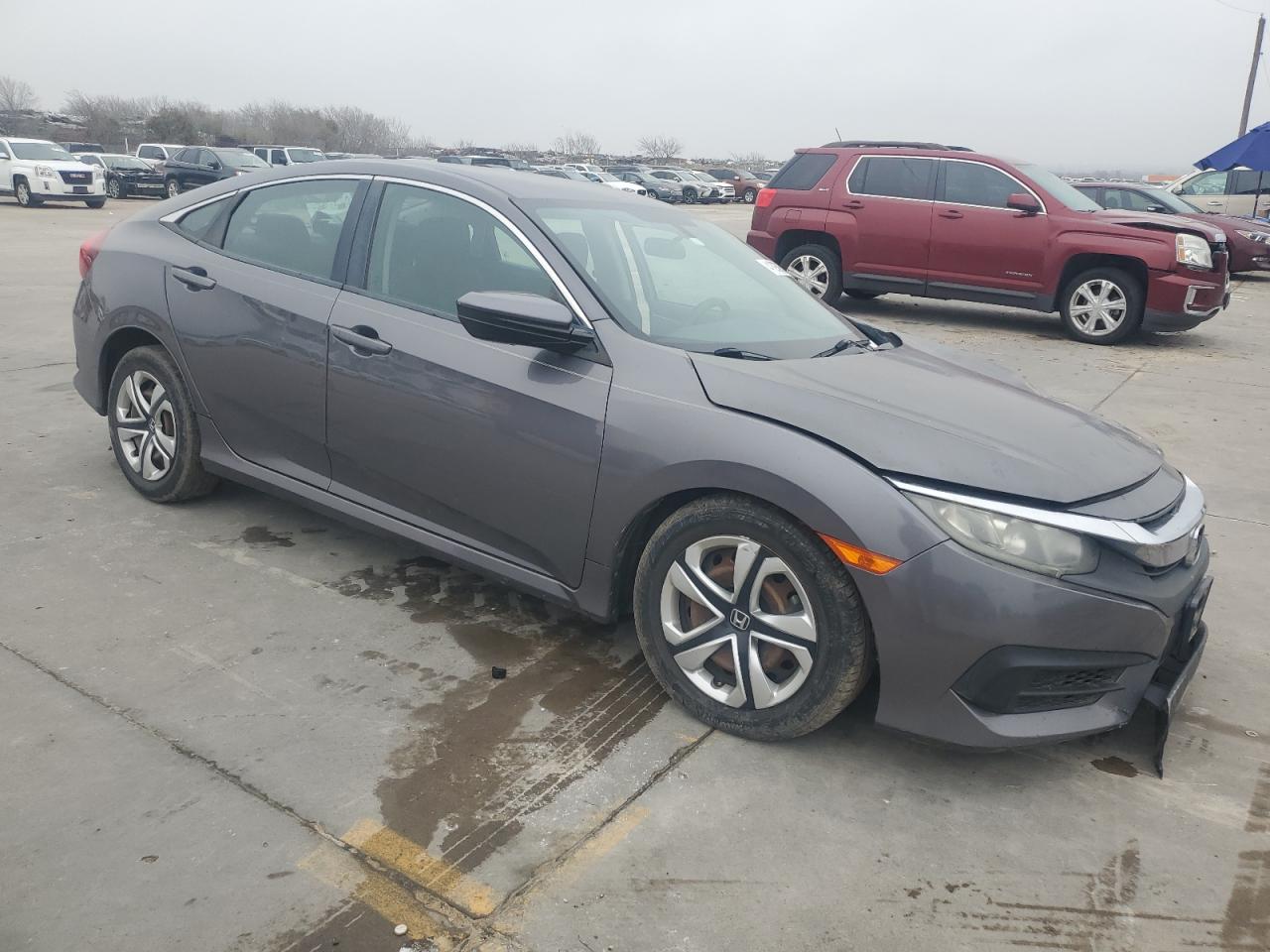 2016 Honda Civic VIN 19XFC2F55GE039118 Copart auction photo, front end / side damage thumbnail 4