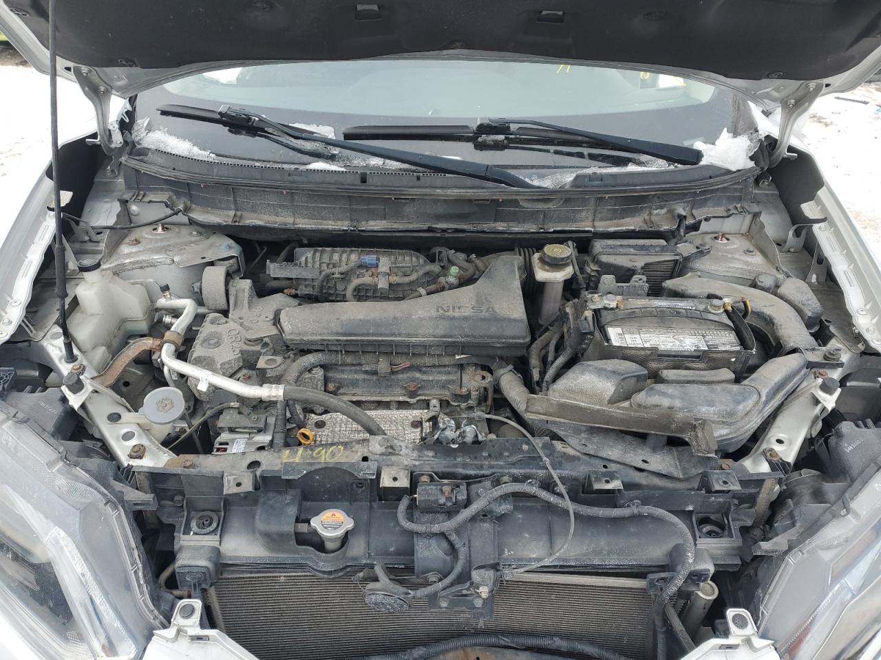 2016 Nissan Rogue VIN KNMAT2MV9GP606587 Copart auction photo, side / front end damage thumbnail 12