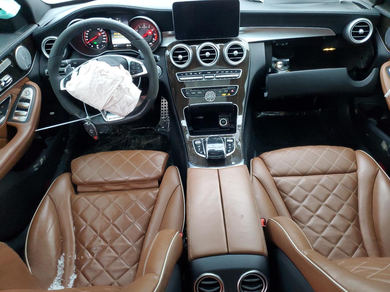 2016 Mercedes-Benz C-klasse VIN 55SWF8HB1GU111373 Copart auction photo, front end / top/roof damage thumbnail 8