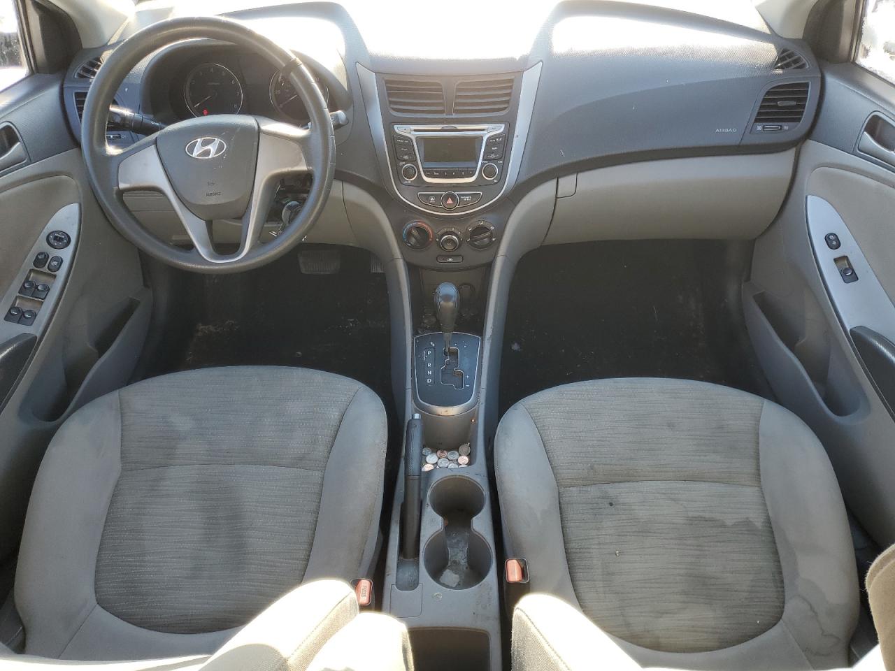 2016 Hyundai Accent VIN KMHCT4AE7GU967872 Copart auction photo, front end / side damage thumbnail 8