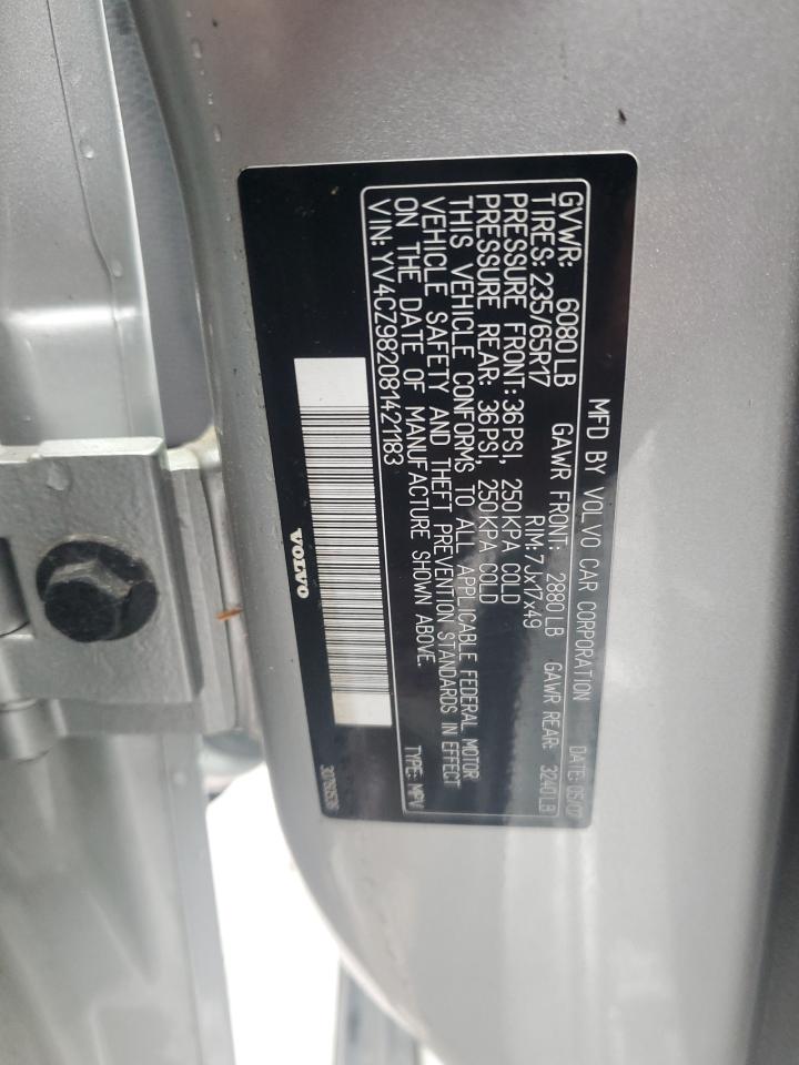 2008 Volvo XC90 VIN YV4CZ982081421183 Copart auction photo, side / minor dent/scratches damage thumbnail 13