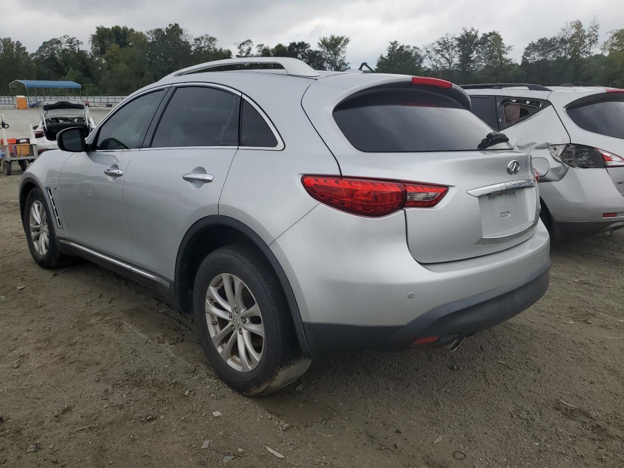 2015 Infiniti QX70 VIN JN8CS1MW0FM482664 Copart auction photo, front end damage thumbnail 2