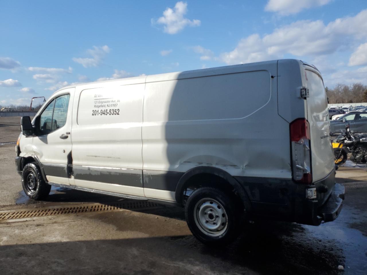 2015 Ford Transit VIN 1FTYR2YM4FKA96157 Copart auction photo, side / rear end damage thumbnail 2