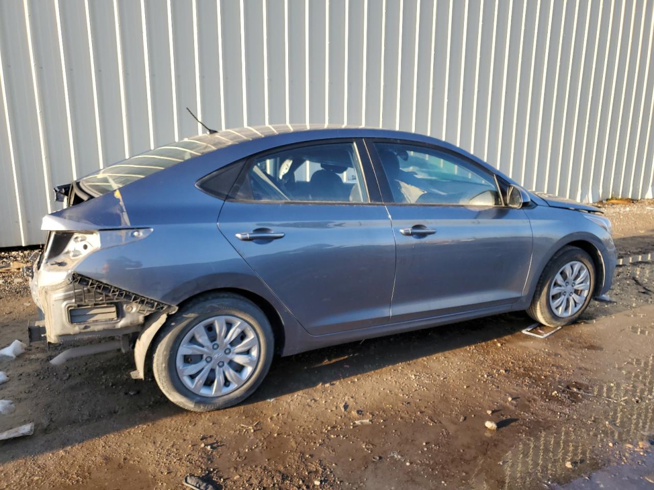 2019 Hyundai Accent VIN 3KPC24A39KE064247 Copart auction photo, rear end / front end damage thumbnail 3
