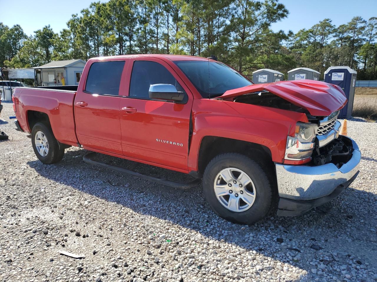 2018 Chevrolet Silverado VIN 1GCUKREC7JF178523 Copart auction photo, front end / side damage thumbnail 4