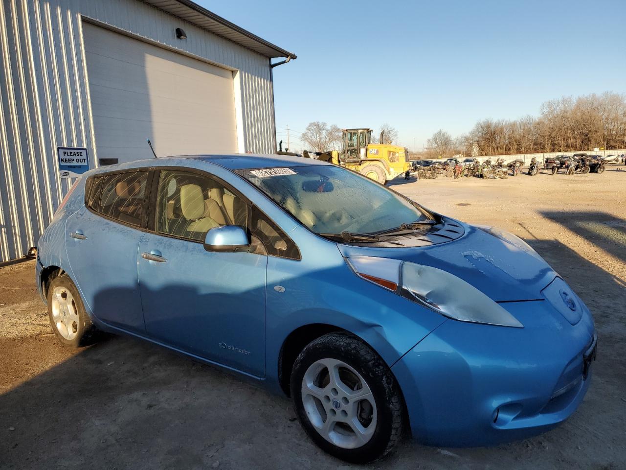 2012 Nissan Leaf VIN JN1AZ0CP4CT020020 Copart auction photo, side / rear end damage thumbnail 4