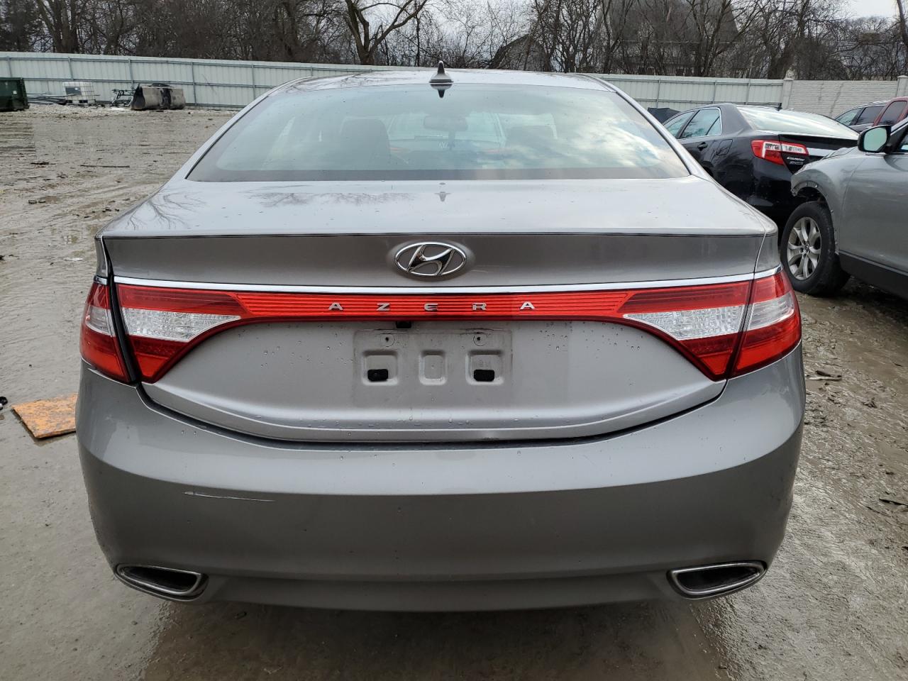 2013 Hyundai Azera VIN KMHFG4JG6DA222207 Copart auction photo, front end / rear end damage thumbnail 6