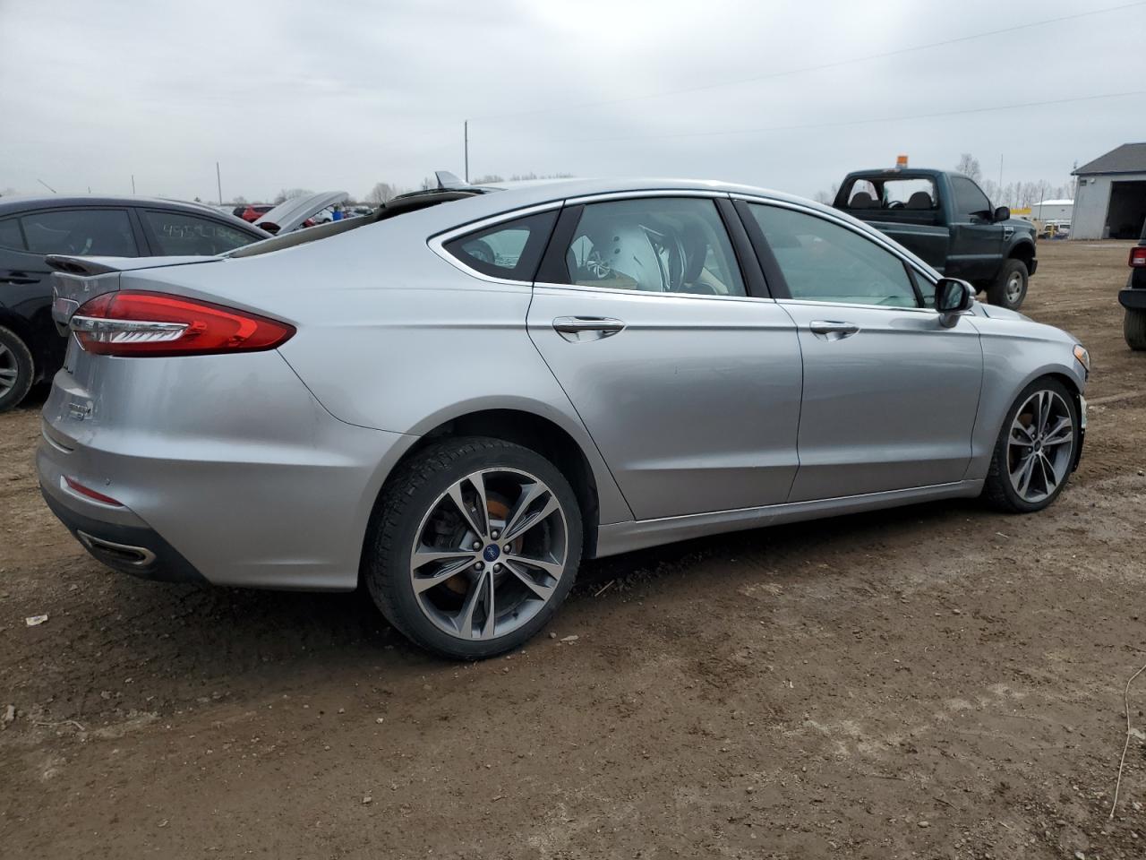 2020 Ford Fusion VIN 3FA6P0D97LR175841 Copart auction photo, front end / side damage thumbnail 3