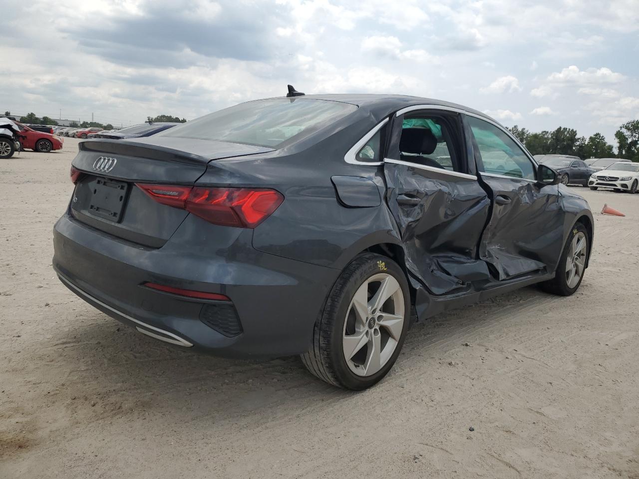 2022 Audi A3 VIN WAUAUDGY9NA076522 Copart auction photo, side damage thumbnail 3