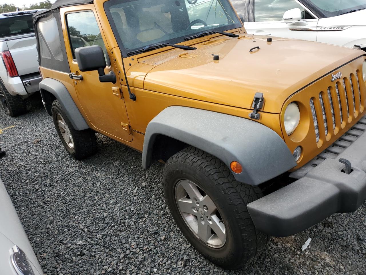 2014 Jeep Wrangler VIN 1C4AJWAG7EL215560 Copart auction photo, water/flood damage thumbnail 4