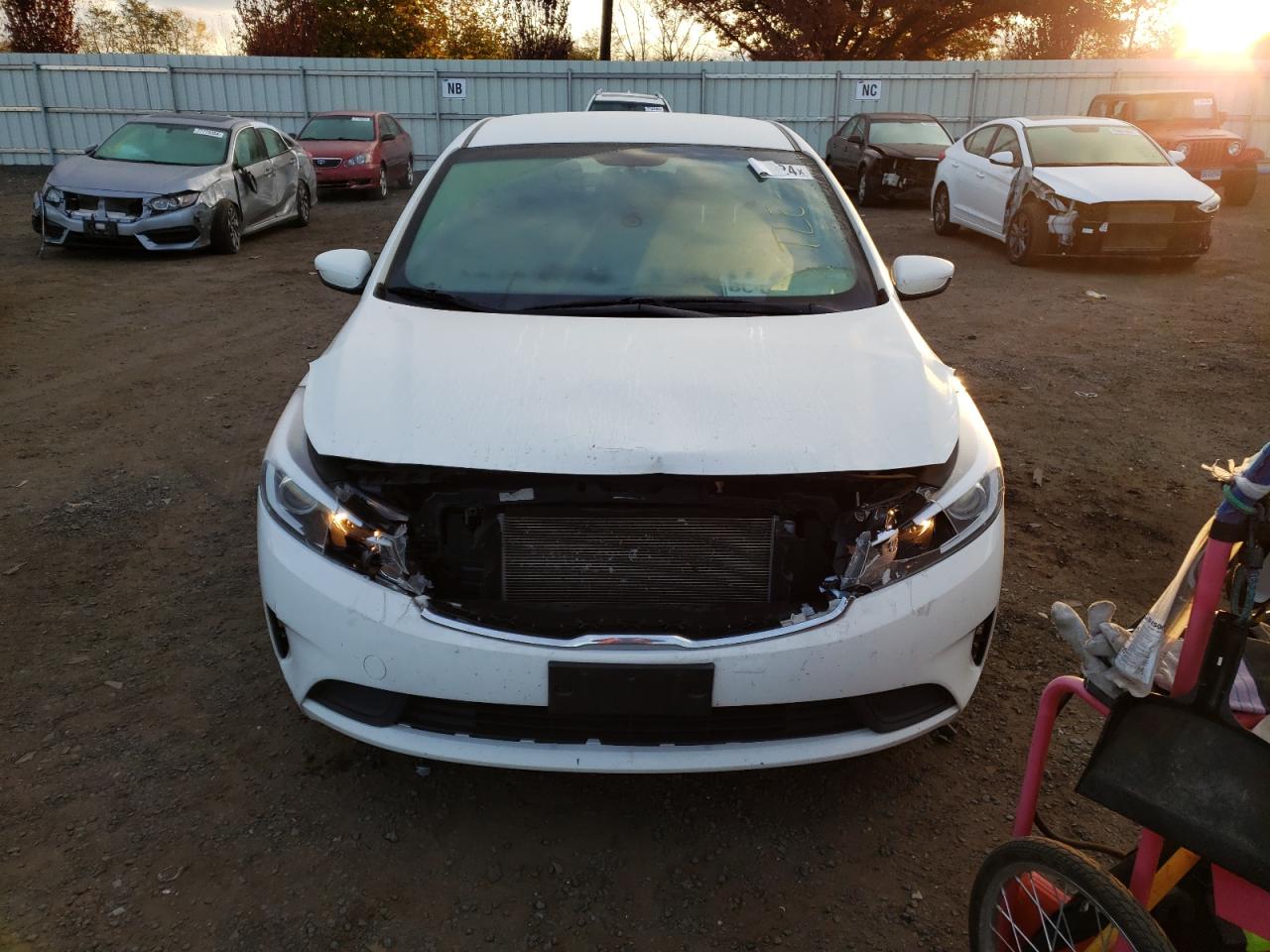 2018 KIA Forte VIN 3KPFK4A74JE236134 Copart auction photo, front end damage thumbnail 5
